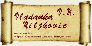 Vladanka Miljković vizit kartica
